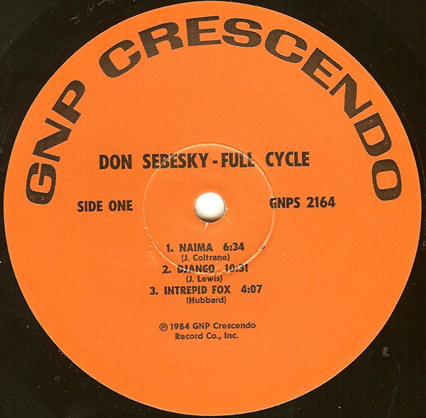 Don Sebesky - Full Cycle | Excellent (EX) Near Mint (NM) - JAZZ / USED *EXCELLENT*