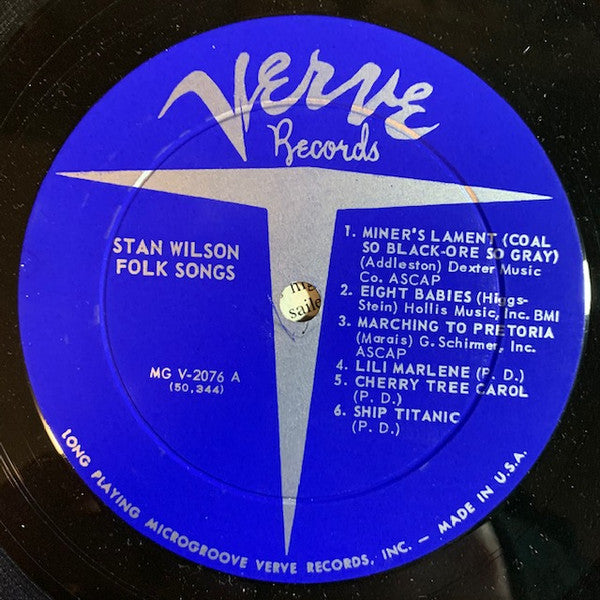 Stan Wilson - Folk Songs | Excellent (EX) Very Good Plus (VG+) - JAZZ / USED *EXCELLENT*