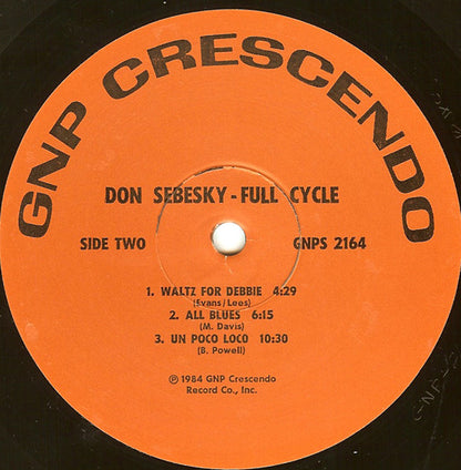 Don Sebesky - Full Cycle | Excellent (EX) Near Mint (NM) - JAZZ / USED *EXCELLENT*