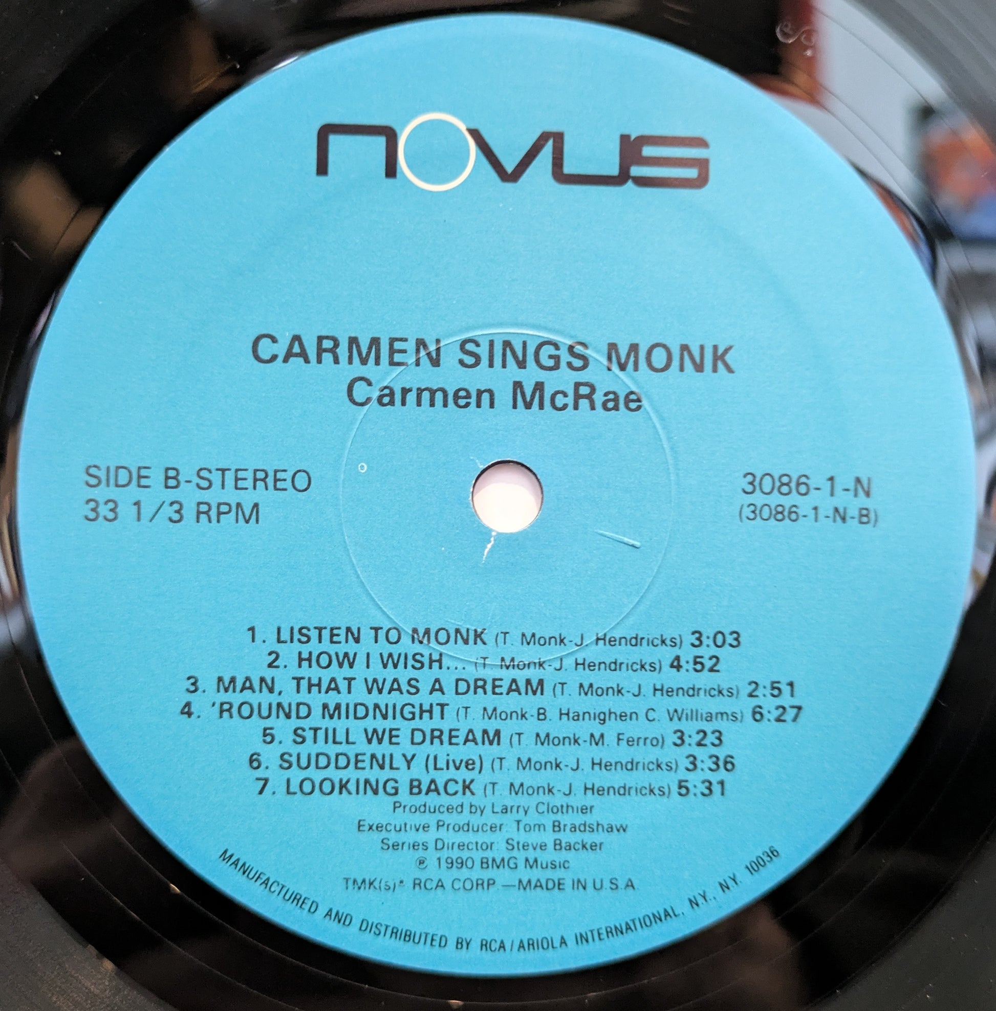Carmen Sings Monk (VINYL) | Near Mint (NM) Near Mint (NM) - JAZZ / USED *NEAR MINT-*