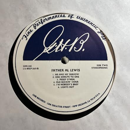 Father Al Lewis (VINYL) | Near Mint- (NM-) Excellent+ (EX+) - JAZZ / USED *NEAR MINT-*