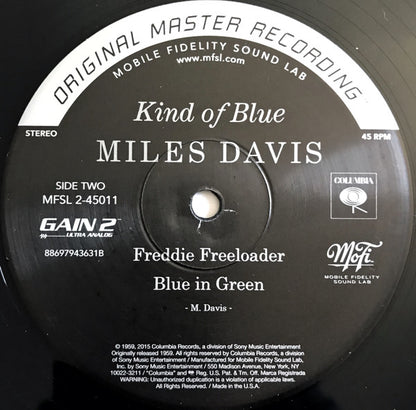 Kind Of Blue (2xVINYL BOX SET / MFSL) | Near Mint- (NM-) Near Mint- (NM-) - JAZZ / USED *NEAR MINT-*