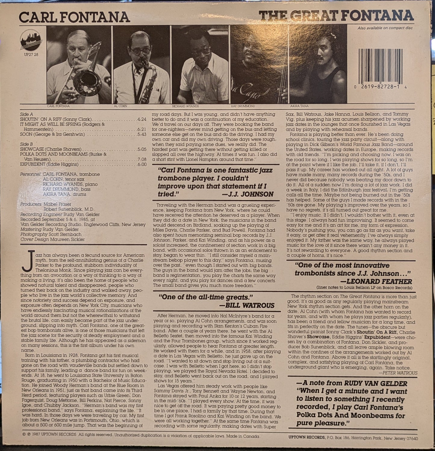 The Great Fontana (VINYL) | Near Mint (NM) Near Mint (NM) - JAZZ / USED *NEAR MINT-*