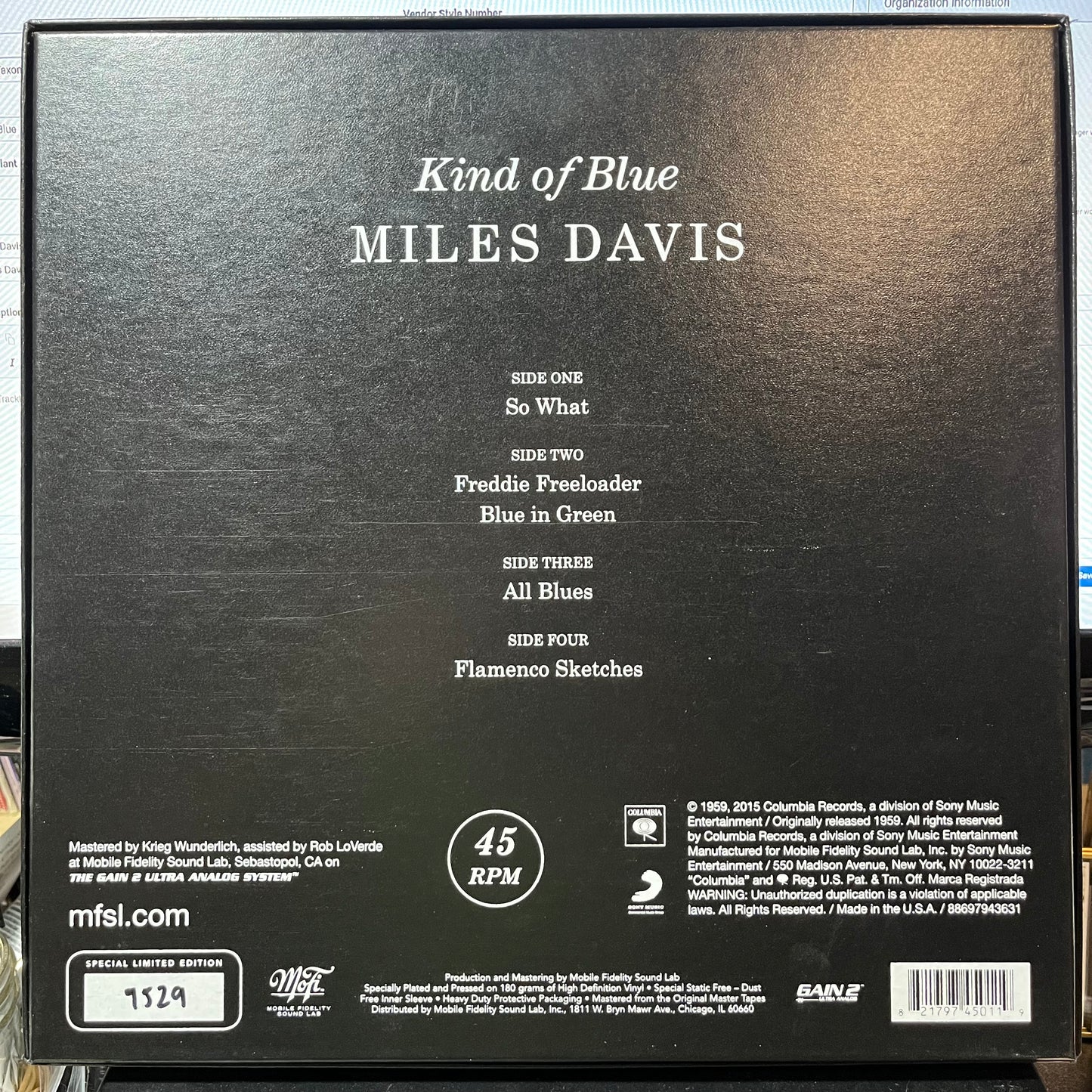 Kind Of Blue (2xVINYL BOX SET / MFSL) | Near Mint- (NM-) Near Mint- (NM-) - JAZZ / USED *NEAR MINT-*