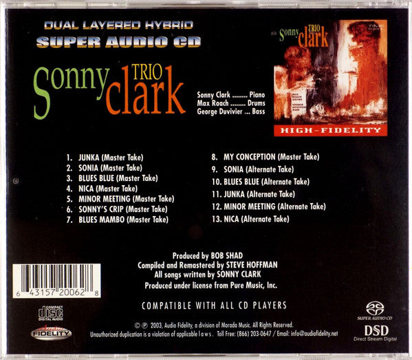Sonny Clark Trio (SACD) | Near Mint (NM or M-) Near Mint (NM or M-) - JAZZ / USED *NEAR MINT*