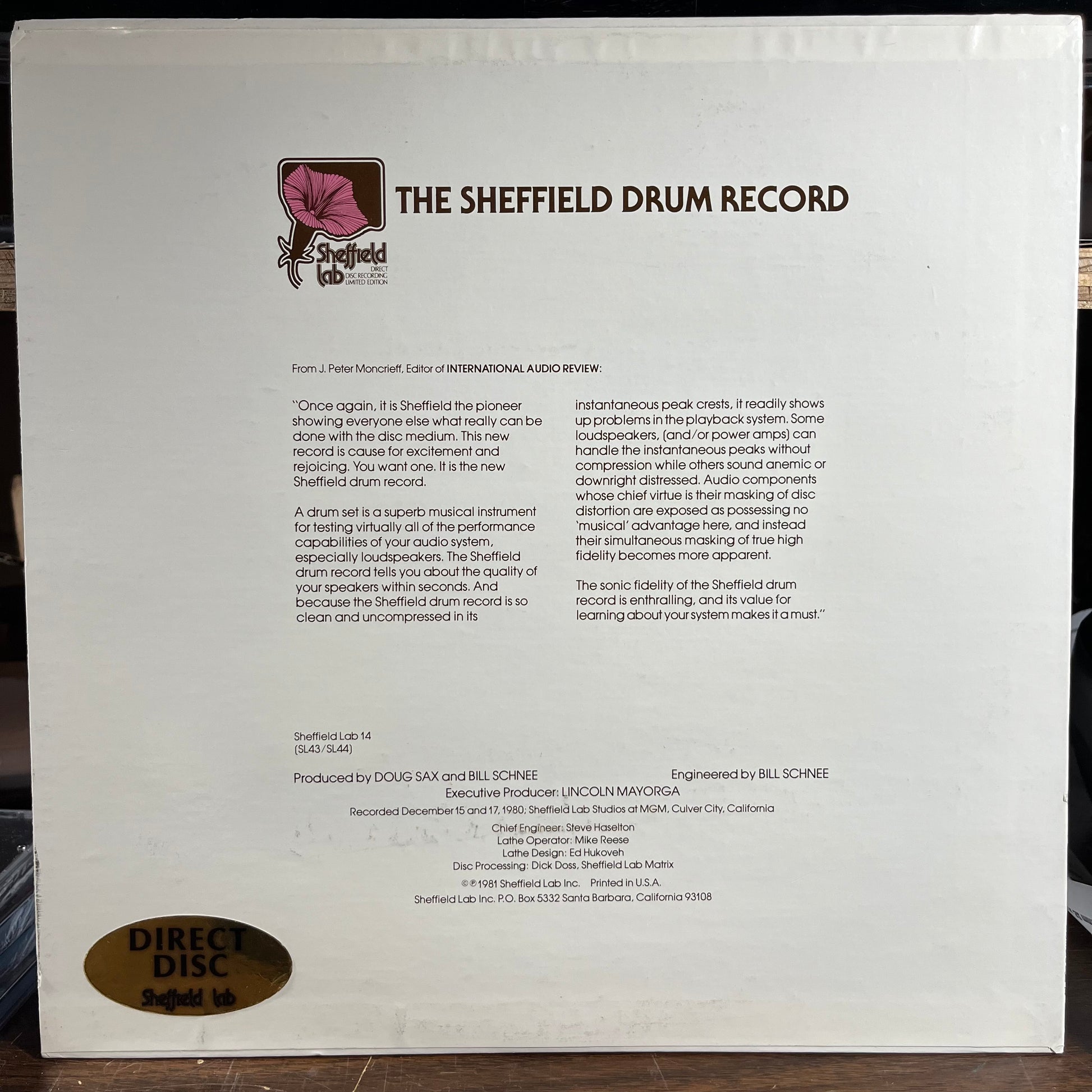 The Sheffield Drum Record (VINYL) | Near Mint (NM) Near Mint (NM) - JAZZ / USED *NEAR MINT*