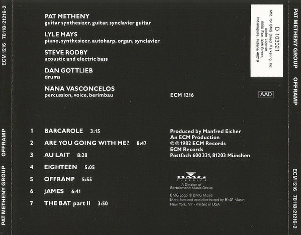 Pat Metheny Group - Offramp (CD CLUB) | Near Mint (NM) Excellent+ (EX+) - JAZZ / USED *NEAR MINT*