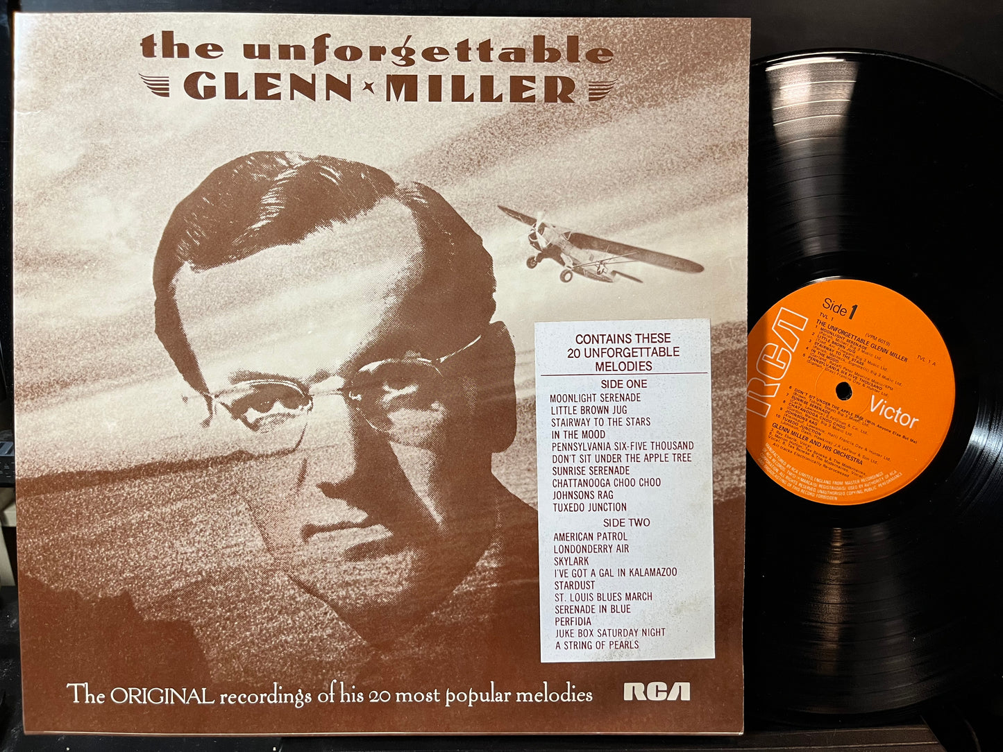 Glenn Miller And His Orchestra - The Unforgettable Glenn Miller (IMPORT VINYL LP RCA TVL1 1977) | Near Mint (NM or M-) Near Mint (NM) - JAZZ / USED *NEAR MINT*