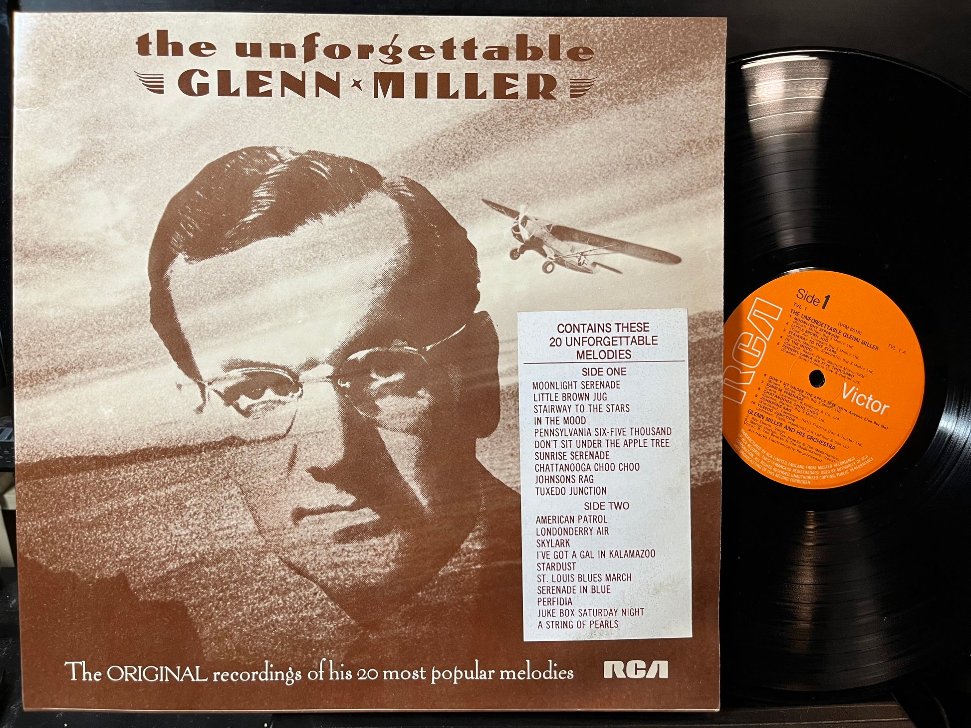 Glenn Miller And His Orchestra - The Unforgettable Glenn Miller (IMPORT VINYL LP RCA TVL1 1977) | Near Mint (NM or M-) Near Mint (NM) - JAZZ / USED *NEAR MINT*