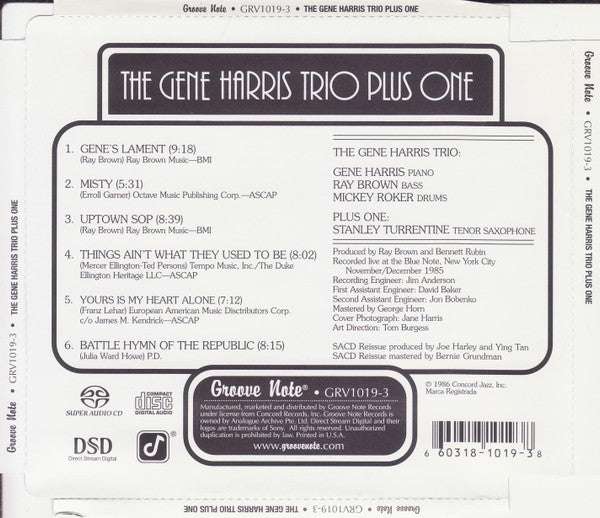 The Gene Harris Trio Plus One (SACD) | Near Mint (NM) Near Mint (NM) - JAZZ / USED *NEAR MINT*