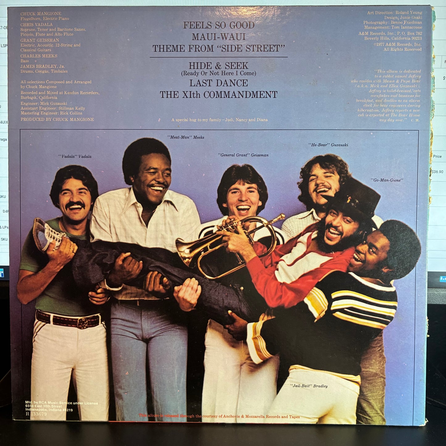 Chuck Mangione - Feels So Good (VINYL LP A&M Records ‎– SP-4658) | Near Mint (NM or M-) Excellent (EX) - JAZZ / USED *NEAR MINT*