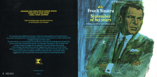 September Of My Years (CD) | Near Mint (NM) Near Mint (NM) - JAZZ / USED *NEAR MINT*