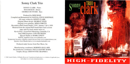 Sonny Clark Trio (SACD) | Near Mint (NM or M-) Near Mint (NM or M-) - JAZZ / USED *NEAR MINT*