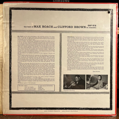 The Best Of Max Roach And Clifford Brown In Concert (VINYL) | Near Mint (NM) Near Mint (NM) - JAZZ / USED *NEAR MINT*