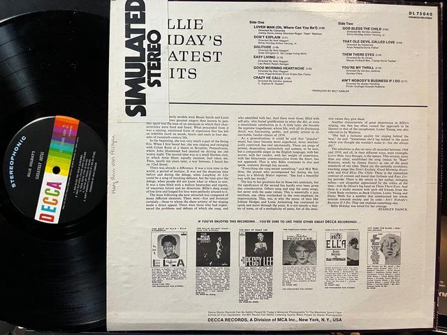 Billie Holiday - Billie Holiday's Greatest Hits! (VINYL) | Near Mint (NM or M-) Excellent (EX) - JAZZ / USED *NEAR MINT*