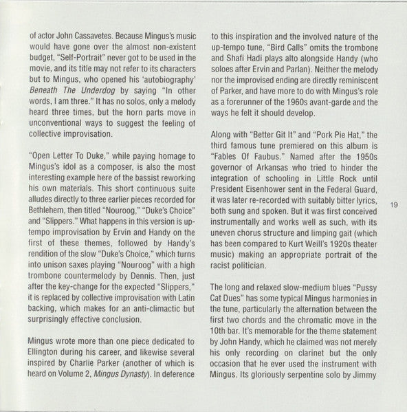 Mingus Ah Um (SACD) | Near Mint (NM or M-) Near Mint (NM or M-) - JAZZ / USED *NEAR MINT*