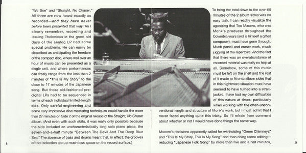 Thelonious Monk - Straight, No Chaser (SACD) | Near Mint (NM) Near Mint (NM) - JAZZ / USED *NEAR MINT*