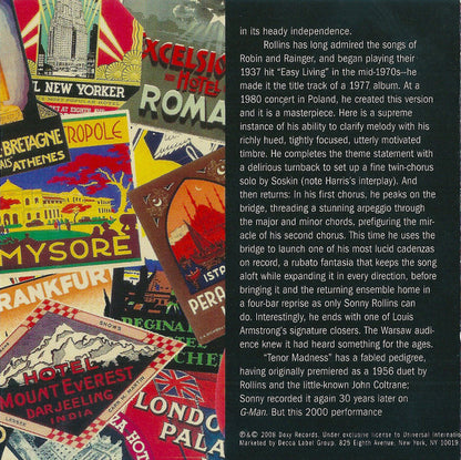 Sonny Rollins - Road Shows, Vol. 1 (CD) | Near Mint (NM) Near Mint (NM) - JAZZ / USED *NEAR MINT*