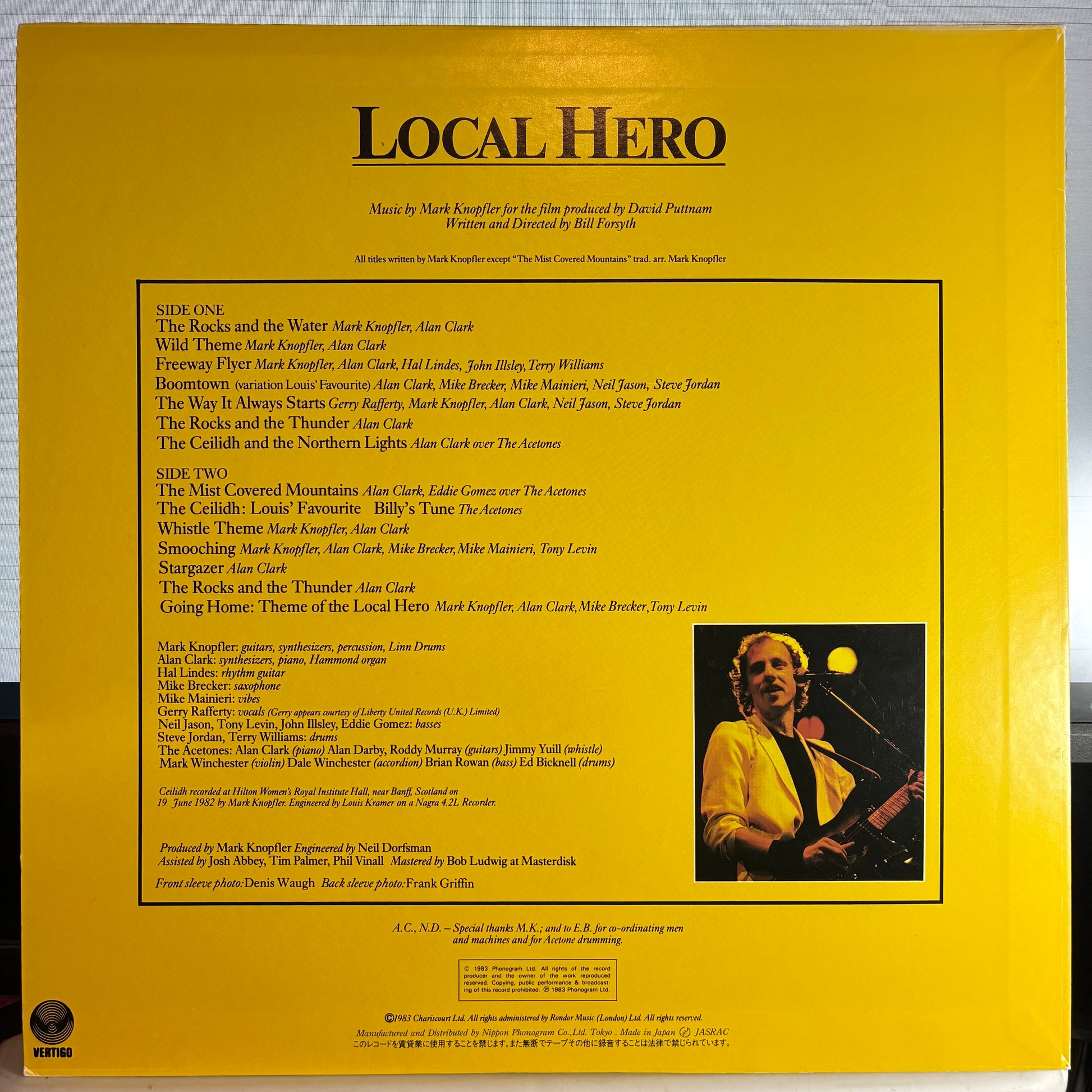 Local Hero (VINYL) | Near Mint (NM or M-) Excellent (EX) - JAZZ / USED *NEAR MINT*