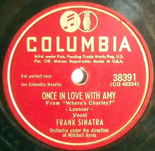 Once In Love With Amy / Sunflower (10" 78RPM RECORD) | Near Mint (NM) Generic - JAZZ / USED *NEAR MINT*