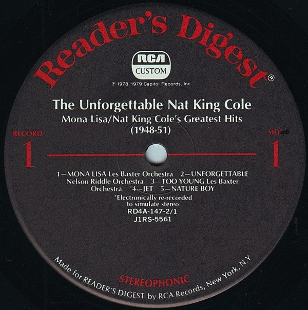Nat King Cole - The Unforgettable | Near Mint (NM) Near Mint (NM) - JAZZ / USED *NEAR MINT*