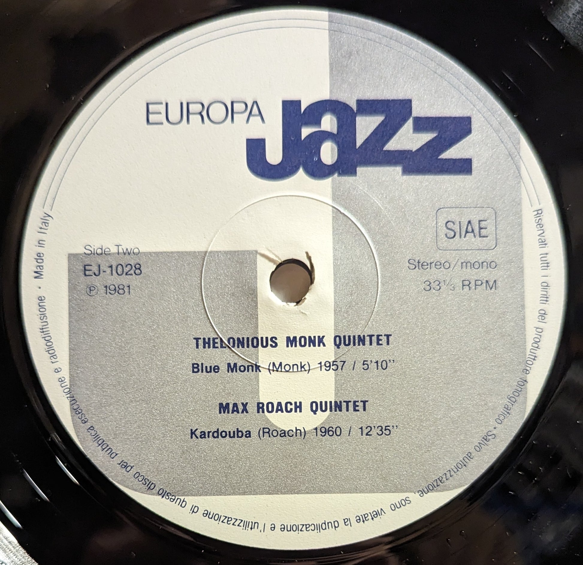 Thelonious Monk - Europa Jazz *ITALY* | Near Mint (NM) Excellent (EX) - JAZZ / USED *NEAR MINT*