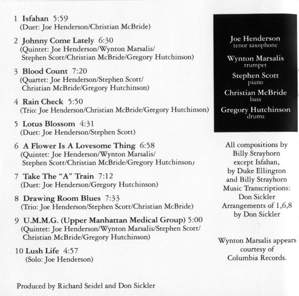 Lush Life (The Music Of Billy Strayhorn) (SACD) | Near Mint (NM or M-) Near Mint (NM or M-) - JAZZ / USED *NEAR MINT*