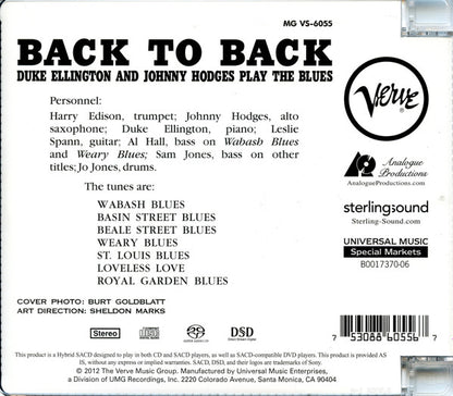 Back To Back (Duke Ellington And Johnny Hodges Play The Blues) (SACD) | Near Mint (NM) Near Mint (NM) - JAZZ / USED *NEAR MINT*