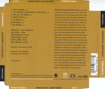 Stan Getz/Cal Tjader Sextet (SACD) | Near Mint (NM or M-) Near Mint (NM or M-) - JAZZ / USED *NEAR MINT*