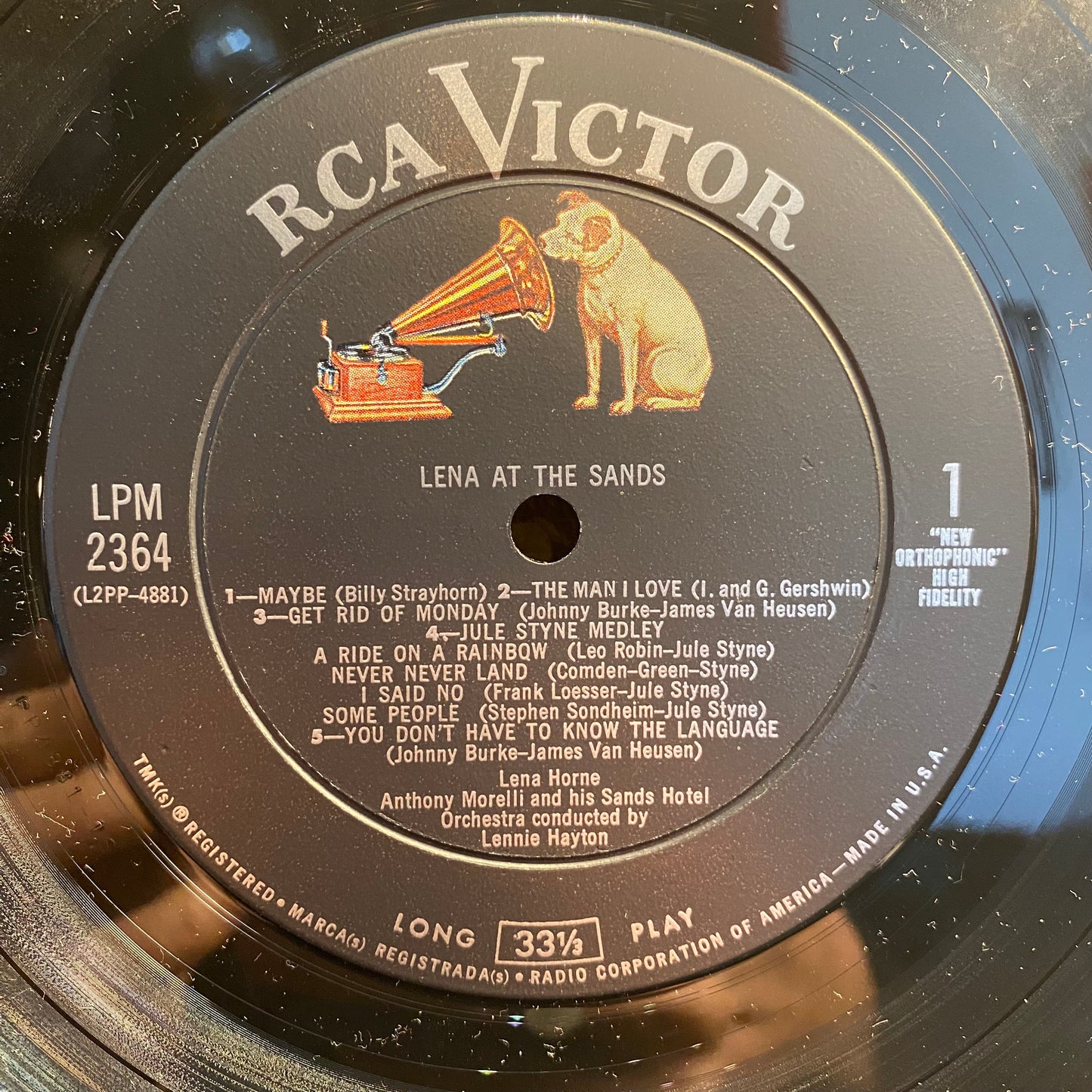 Lena Horne - Lena At The Sands *MONO / 1S* | Near Mint (NM) Near Mint (NM) - JAZZ / USED *NEAR MINT*