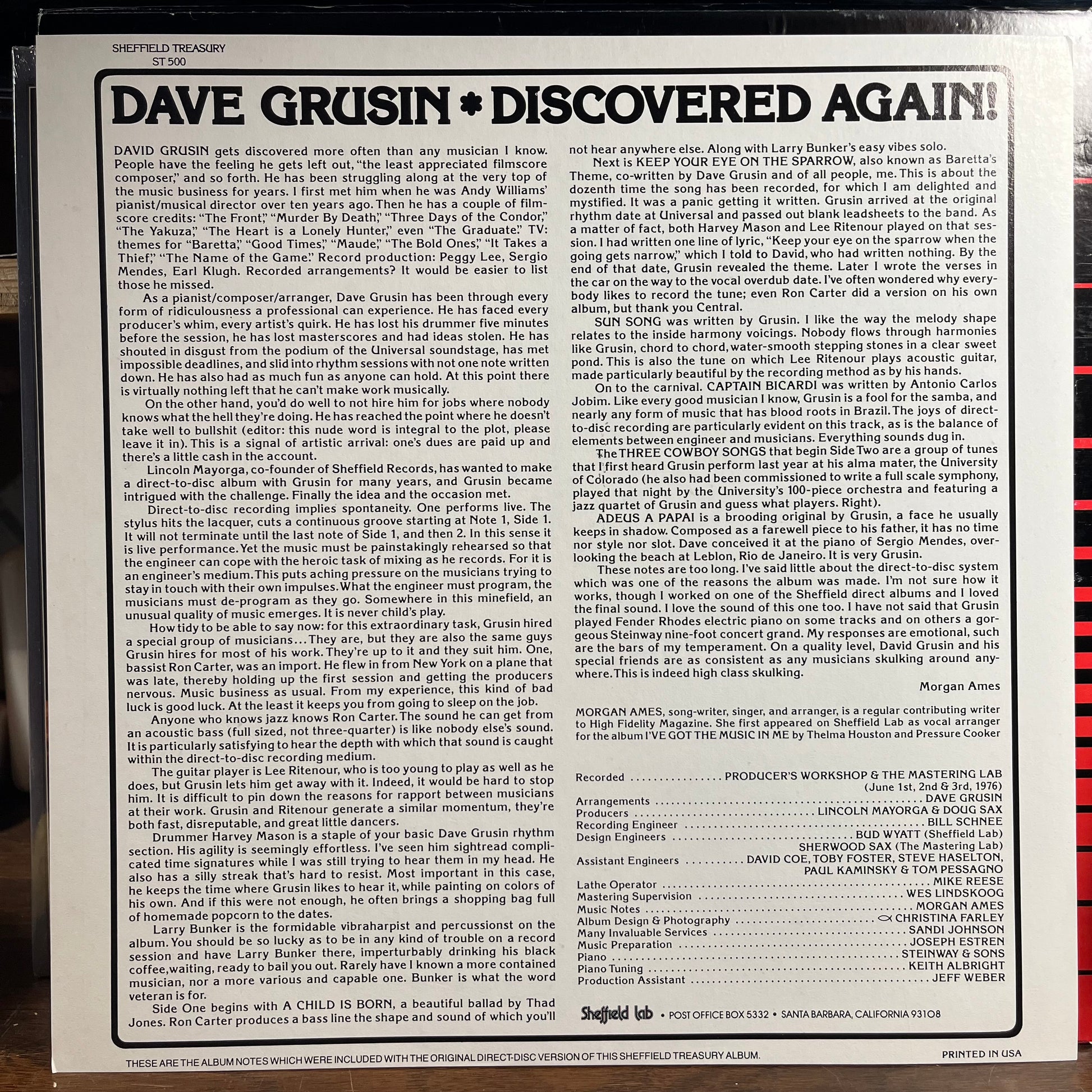Discovered Again! (VINYL) | Near Mint (NM) Excellent+ (EX+) - JAZZ / USED *NEAR MINT*