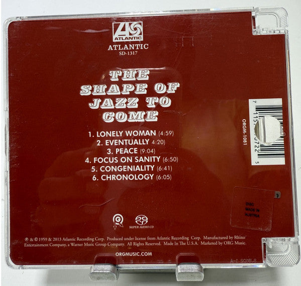 The Shape Of Jazz To Come (SACD) | Near Mint (NM or M-) Near Mint (NM or M-) - JAZZ / USED *NEAR MINT*