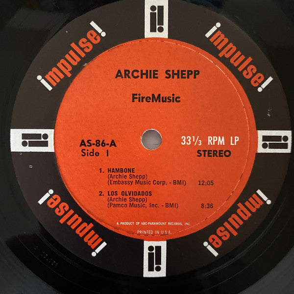 Archie Shepp - Fire Music (VINYL LP IMPULSE! 000602577573842 IMPULSE! 00602577573842 AUG 23, 2019) | - JAZZ / USED *NEAR MINT*