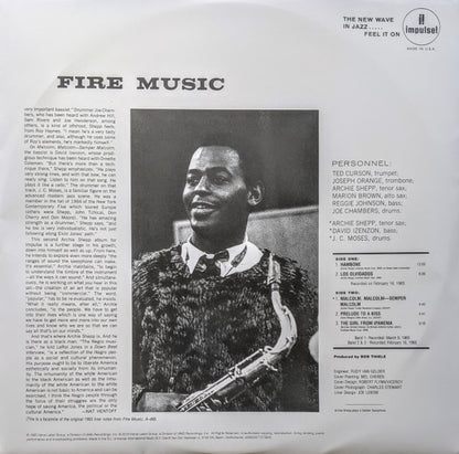 Archie Shepp - Fire Music (VINYL LP IMPULSE! 000602577573842 IMPULSE! 00602577573842 AUG 23, 2019) | Near Mint (NM or M-) Near Mint (NM) - JAZZ / USED *NEAR MINT*