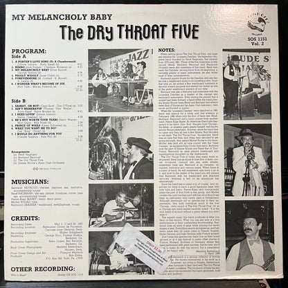 The Dry Throat Five - My Melancholy Baby (VINYL LP STOMP OFF SOS 1151 1988) | USED Near Mint (NM or M-) Near Mint (NM) - JAZZ / USED *NEAR MINT*