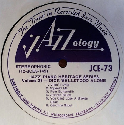 Dick Wellstood - Alone | Near Mint (NM) Near Mint (NM) - JAZZ / USED *NEAR MINT*