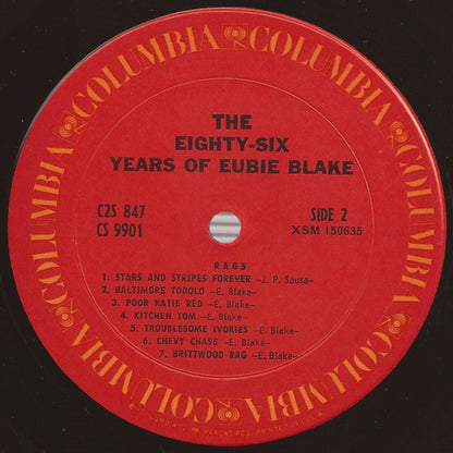 Eubie Blake - The Eighty-Six Years Of Eubie Blake | Near Mint (NM) Very Good Plus (VG+) - JAZZ / USED *NEAR MINT*