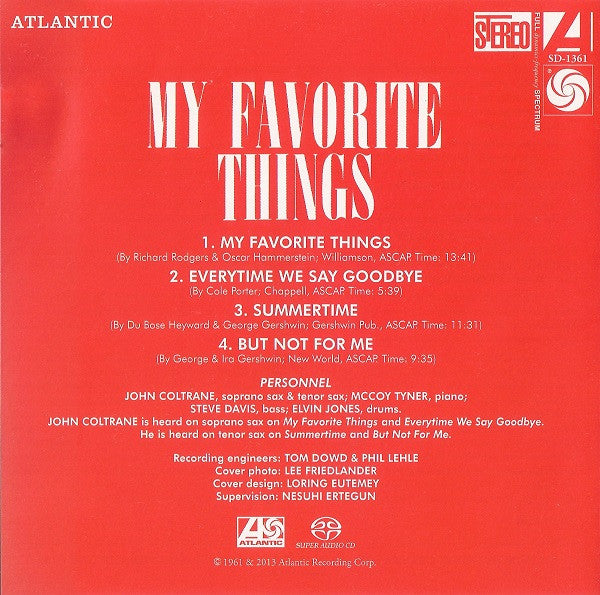 My Favorite Things (SACD) | Near Mint (NM or M-) Near Mint (NM or M-) - JAZZ / USED *NEAR MINT*