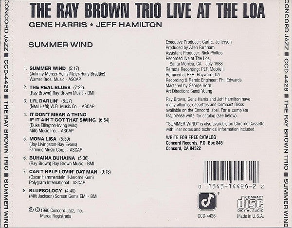 Summer Wind (Live At The Loa) (CD) | Near Mint (NM) Near Mint (NM) - JAZZ / USED *NEAR MINT*