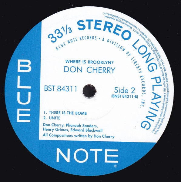 Don Cherry - Where Is Brooklyn? (VINYL LP BLUE NOTE 3876171 2022) | Near Mint (NM or M-) Near Mint (NM) - JAZZ / USED *NEAR MINT*
