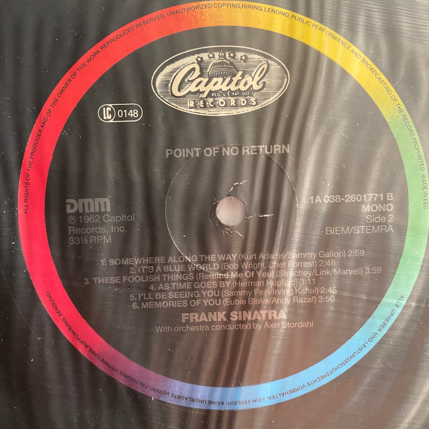 Frank Sinatra - Point Of No Return *DMM / EU PRESS* | Near Mint (NM) Excellent (EX) - JAZZ / USED *NEAR MINT*