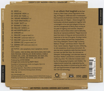 Art Pepper - Art Pepper + Eleven (Modern Jazz Classics)(SACD) | Near Mint (NM) Near Mint (NM) - JAZZ / USED *NEAR MINT*