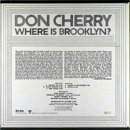 Don Cherry - Where Is Brooklyn? (VINYL LP BLUE NOTE 3876171 2022) | - JAZZ / USED *NEAR MINT*