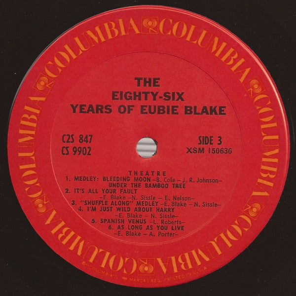 Eubie Blake - The Eighty-Six Years Of Eubie Blake | Near Mint (NM) Very Good Plus (VG+) - JAZZ / USED *NEAR MINT*