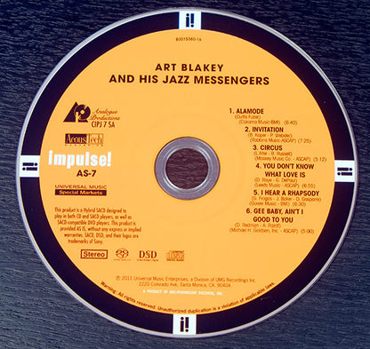 Art Blakey!!!!! Jazz Messengers!!!!! (SACD) | Near Mint (NM) Excellent (EX) - JAZZ / USED *NEAR MINT*
