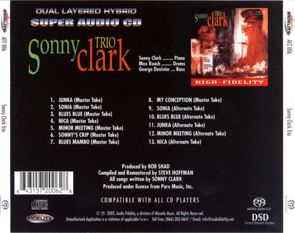 Sonny Clark Trio (SACD) | Near Mint (NM or M-) Near Mint (NM or M-) - JAZZ / USED *NEAR MINT*