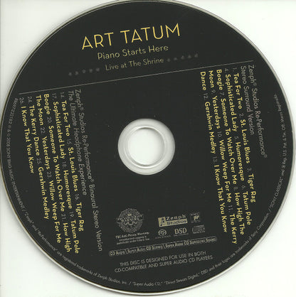 Art Tatum - Piano Starts Here - Live At The Shrine (SACD) | - JAZZ / USED *NEAR MINT*