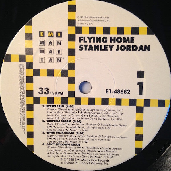 Stanley Jordan - Flying Home | Near Mint (NM) Excellent (EX) - JAZZ / USED *NEAR MINT*