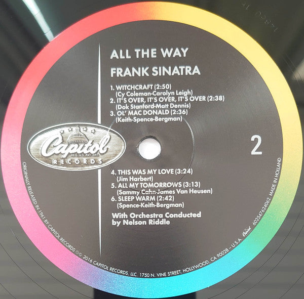 Frank Sinatra - All The Way (VINYL) | Near Mint (NM) Excellent+ (EX+) - JAZZ / USED *NEAR MINT*
