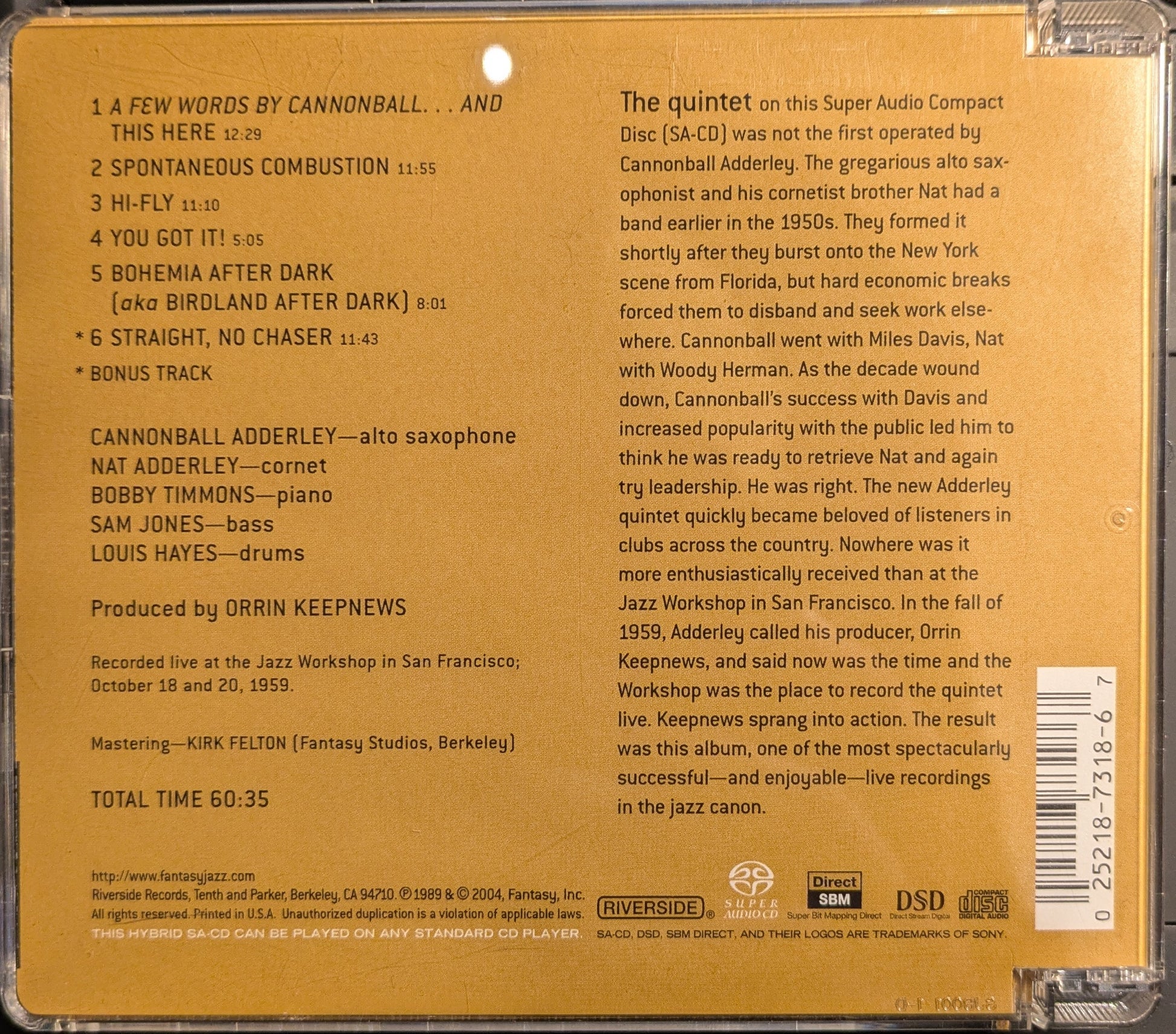 In San Francisco (SACD) | Near Mint (NM) Near Mint (NM) - JAZZ / USED *NEAR MINT*